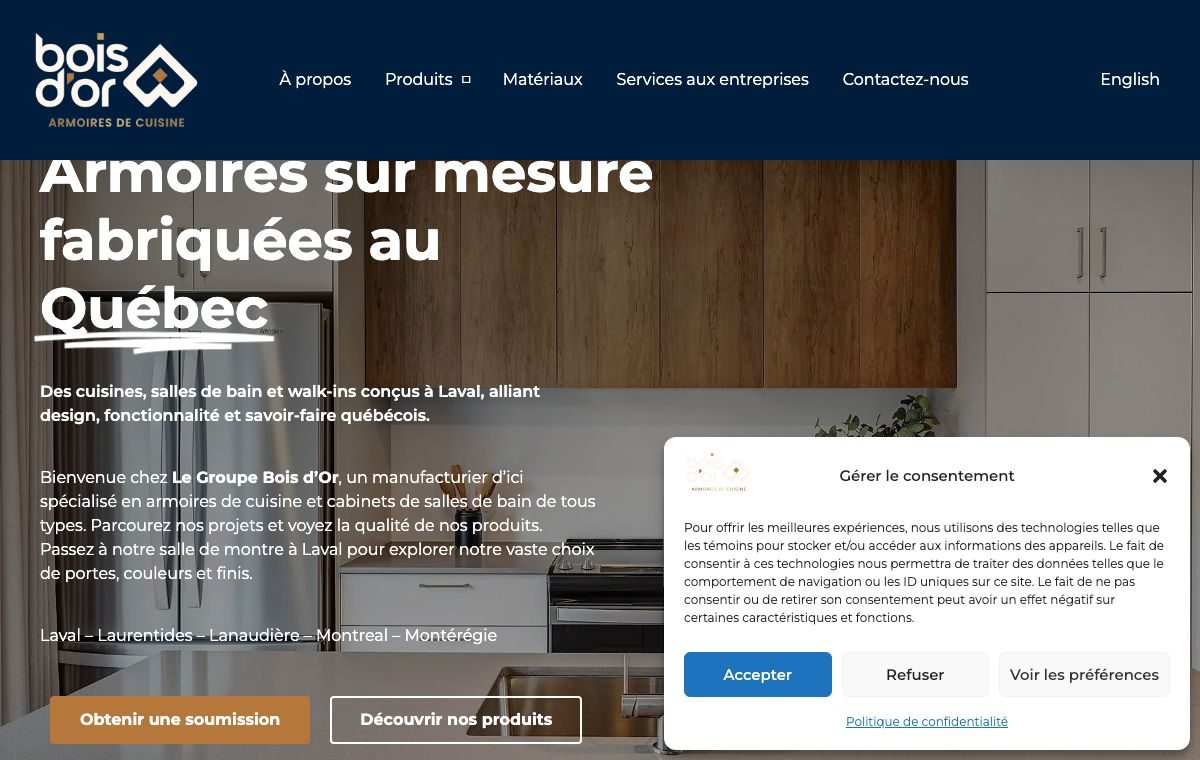 Site Groupe Bois d'Or